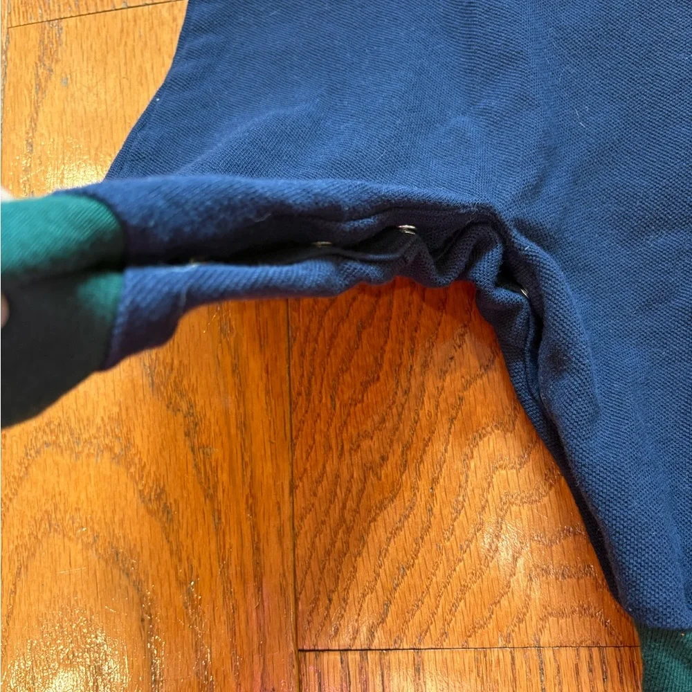 Ralph Lauren Baby Colorblock Polo Romper | Long Sleeve Rugby Style